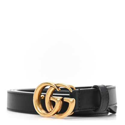 Gucci Calfskin Double G 20mm Belt 95 38 Black 1 of 5