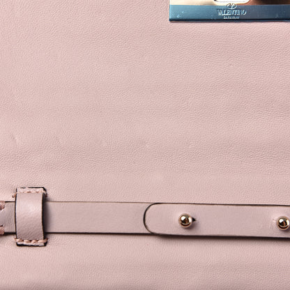 Valentino Garavani Velvet Rockstud Spike Wallet on Chain Water Rose 9 of 9