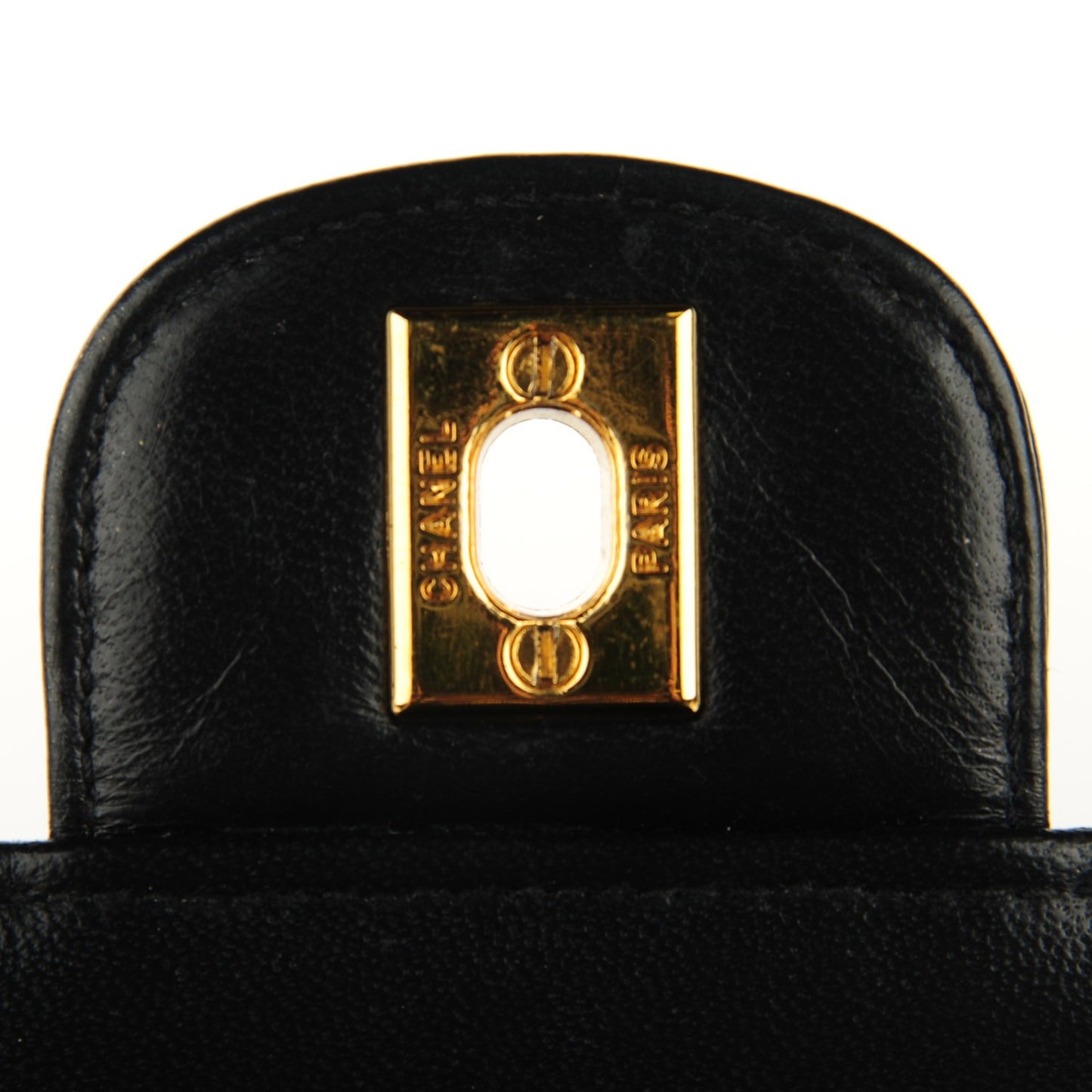 Lambskin Quilted Medium Double Flap Bijoux Chain Navy