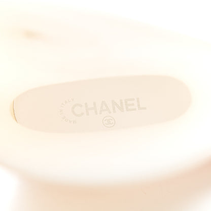 Chanel Rubber Camellia Rain Boots 37 White 10 of 11