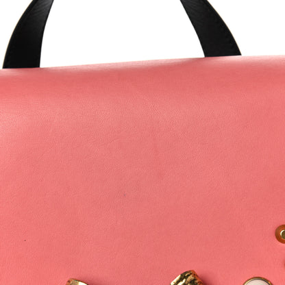 Gucci Calfskin Medium Pearly Peony Backpack Black Pink 12 of 13
