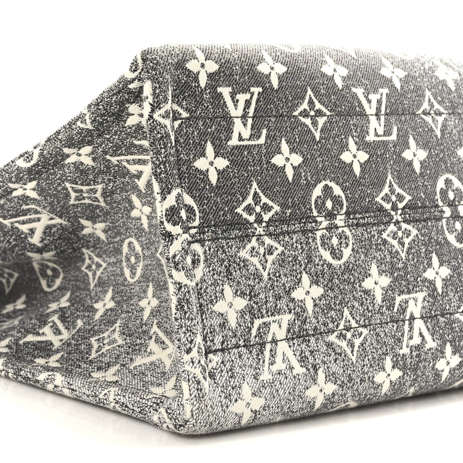 Louis Vuitton Monogram Jacquard Denim Onthego MM Black 7 of 8