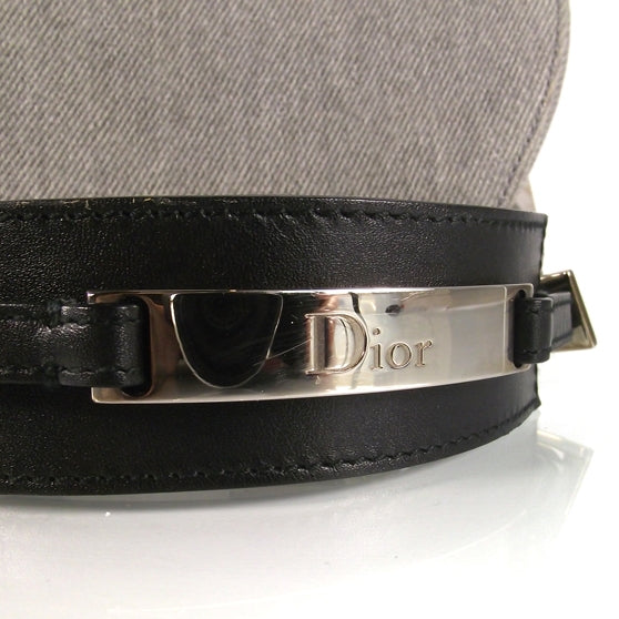 Denim Logo Frame Bag Gray
