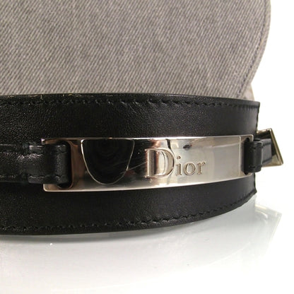 Christian Dior Denim Logo Frame Bag Gray 7 of 10