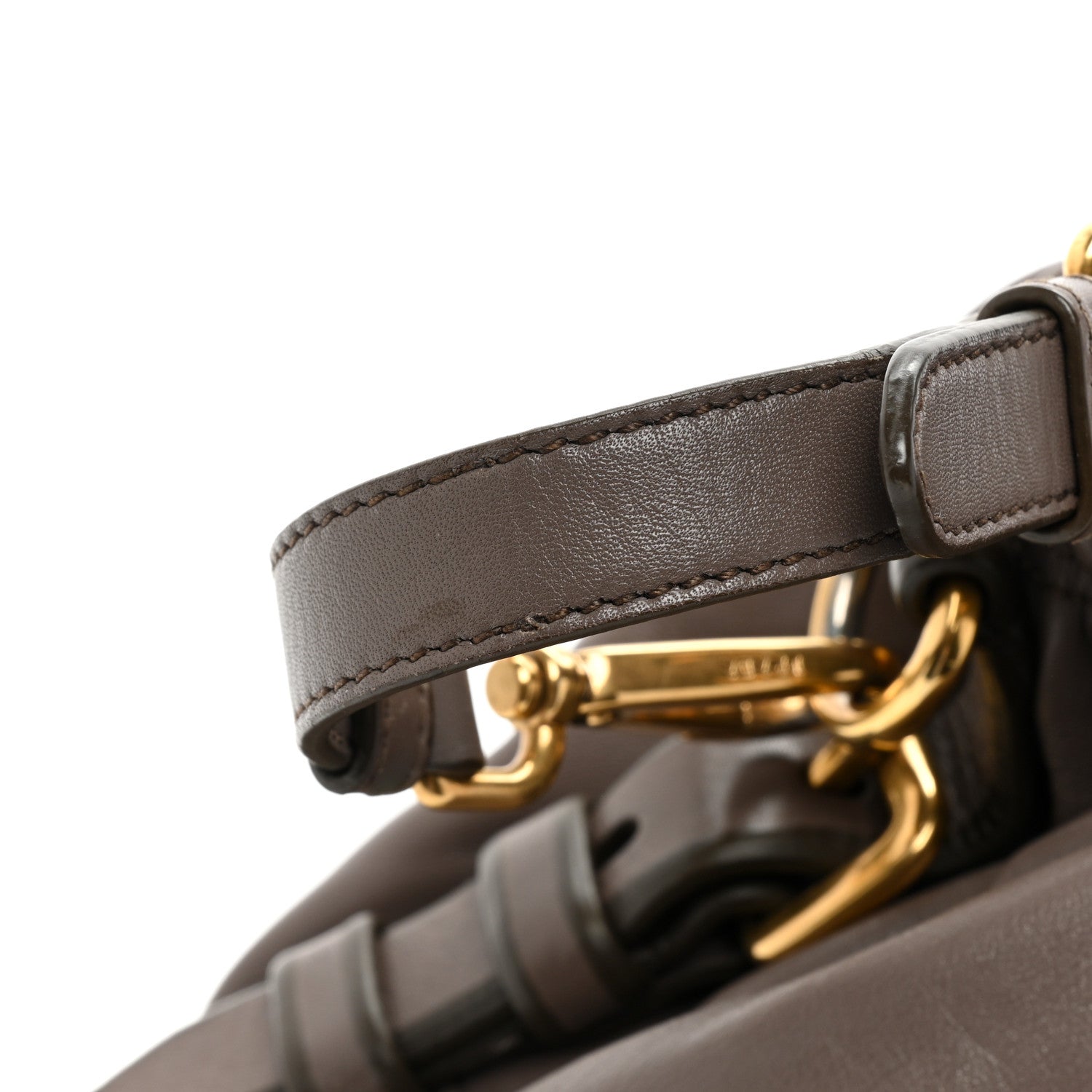 Prada Vitello Soft Calfskin Shopping Satchel Bambu 10 of 10