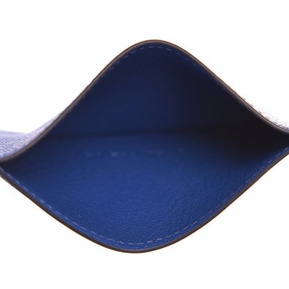 Hermes Epsom Evercalf Evercolor Sombrero Les Petits Chevaux Card Holder Bleu Royal Bleu Indigo Encre Obscur 5 of 7