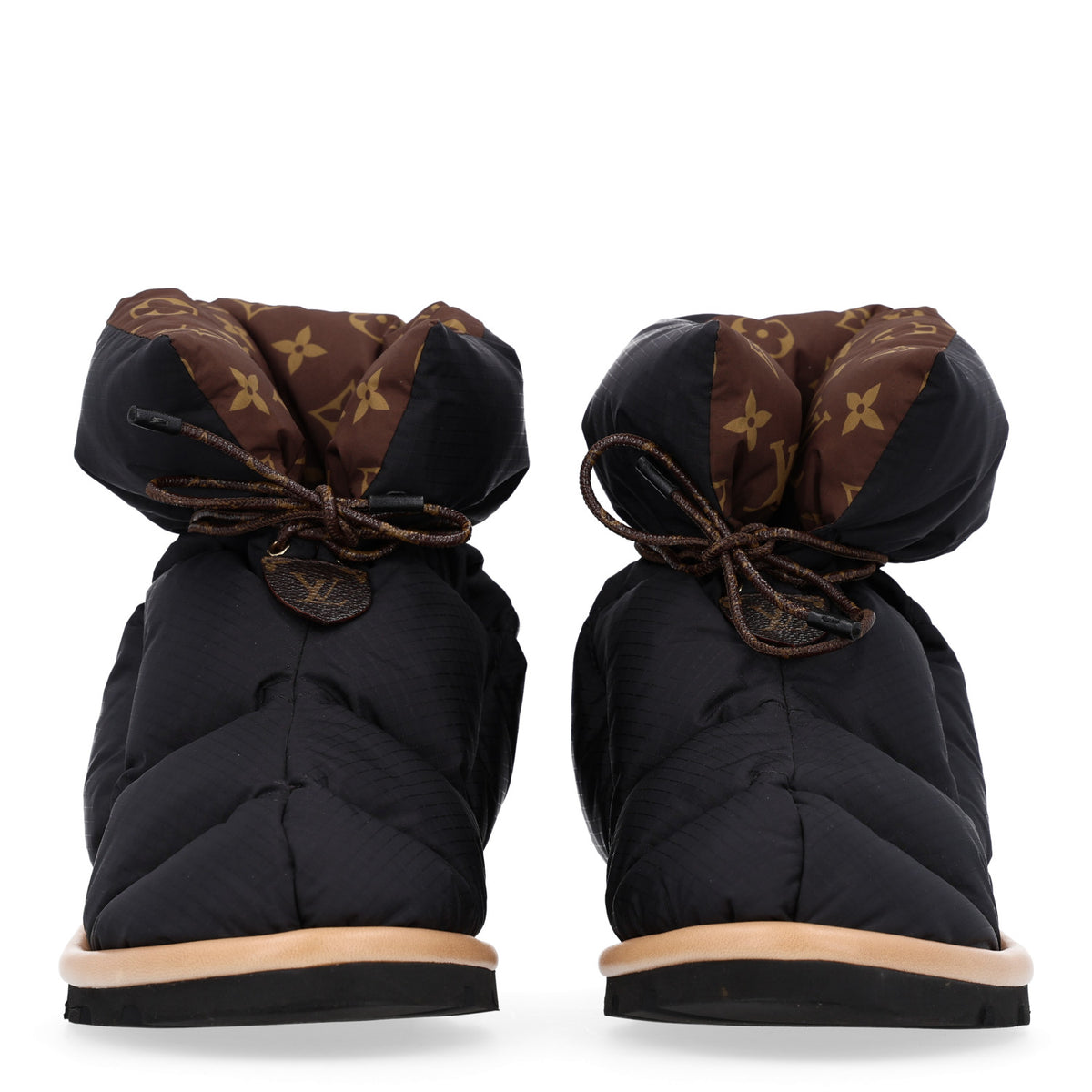 Nylon Monogram Pillow Comfort Ankle Boot 37 Black