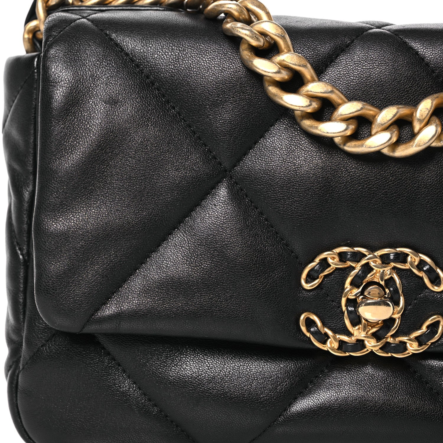 Chanel Lambskin Quilted Medium Chanel 19 Flap Black 8 of 17