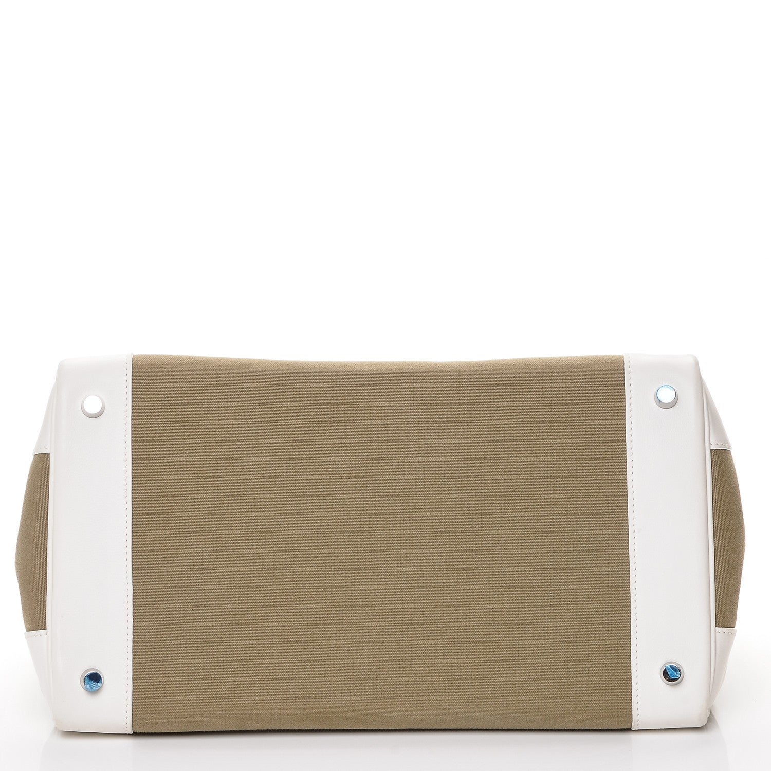 Hermes Swift Toile Birkin 35 Blanc Vert Miliatire 6 of 27