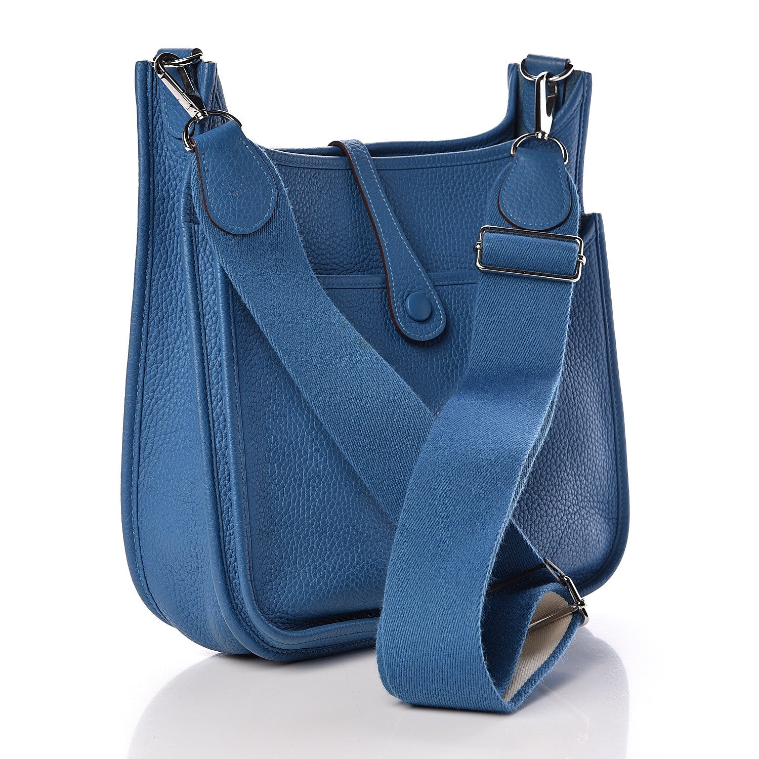 Hermes Taurillon Clemence Amazone Evelyne III PM Mykonos White 3 of 11