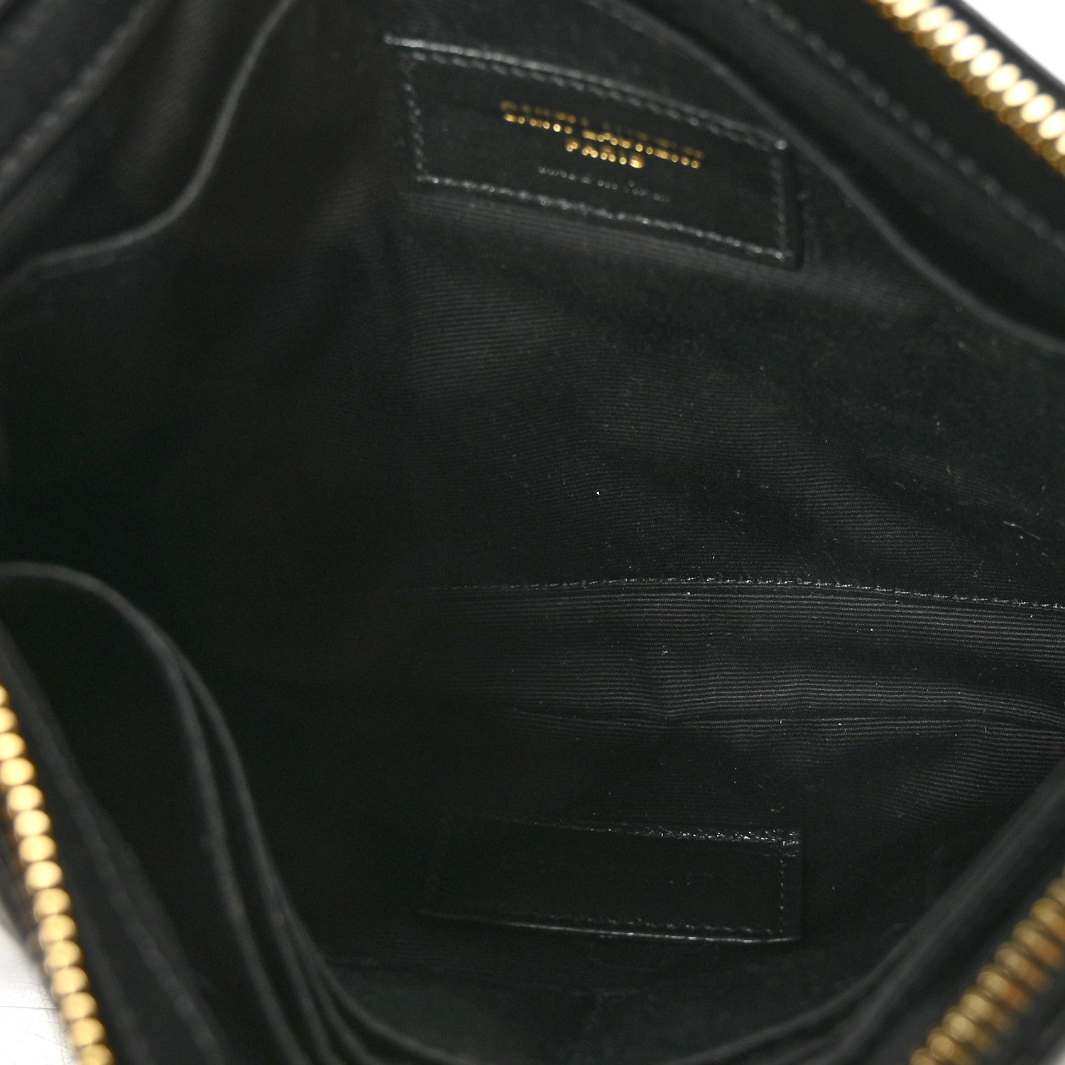 Saint Laurent Calfskin Matelasse Chevron Monogram A5 Wristlet Black 5 of 7
