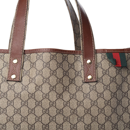 Gucci GG Plus Monogram Large Signature Web Loop Tote Brown 12 of 12