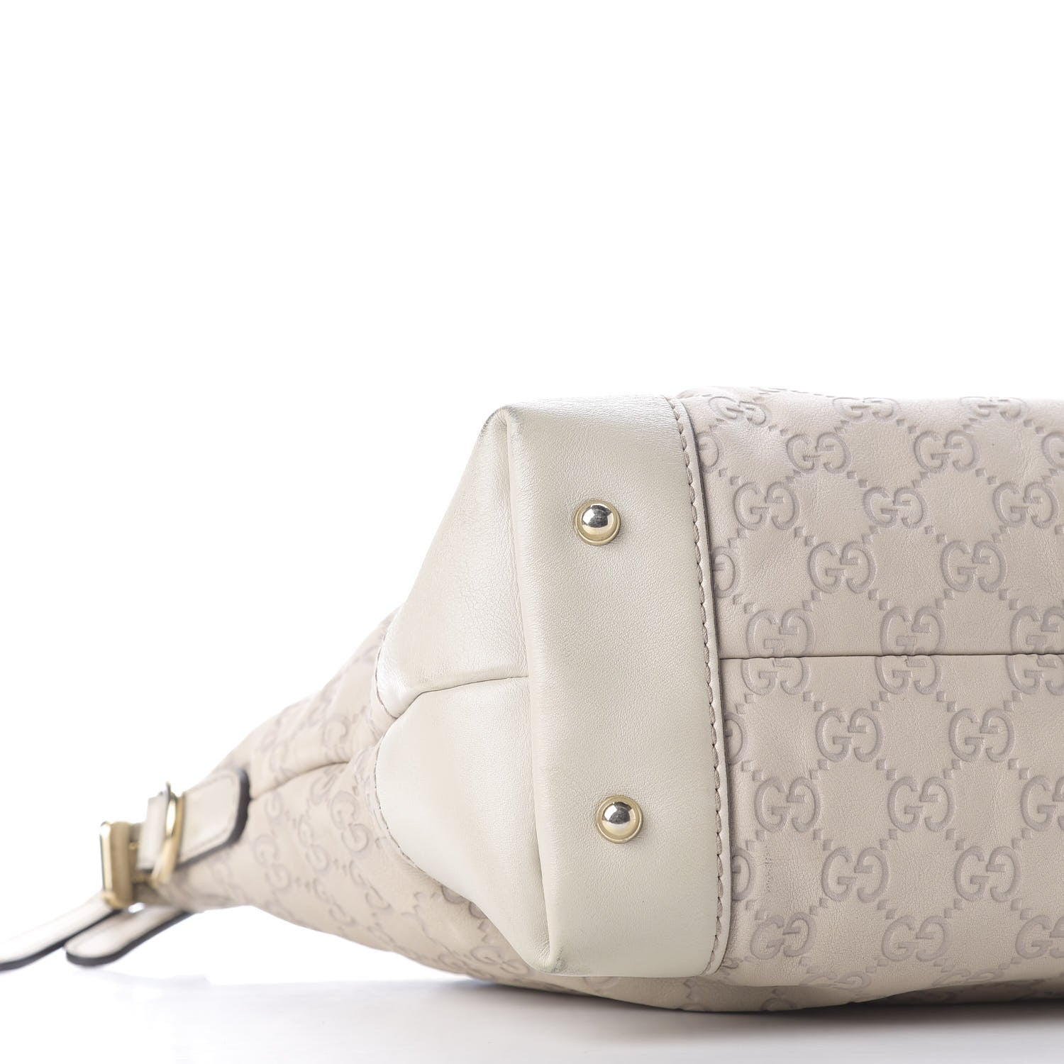 Gucci Guccissima Heart Bit Charm Top Handle Tote White 7 of 9