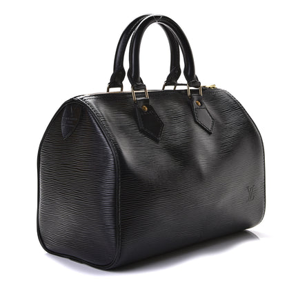 Louis Vuitton Epi Speedy 25 Black 3 of 10