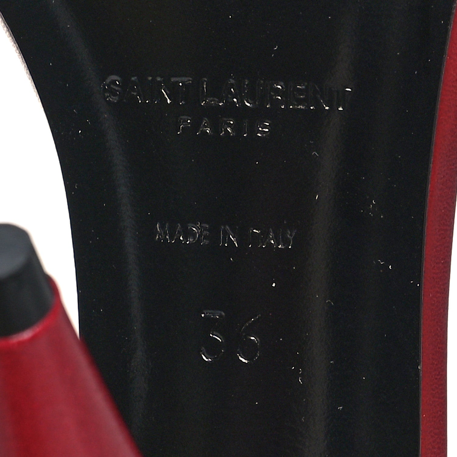 Saint Laurent Calfskin Kristen 95 Sandal Heels 36 Red Multicolor 6 of 9