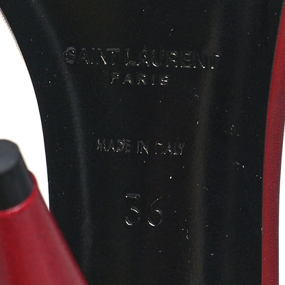 Saint Laurent Calfskin Kristen 95 Sandal Heels 36 Red Multicolor 6 of 9