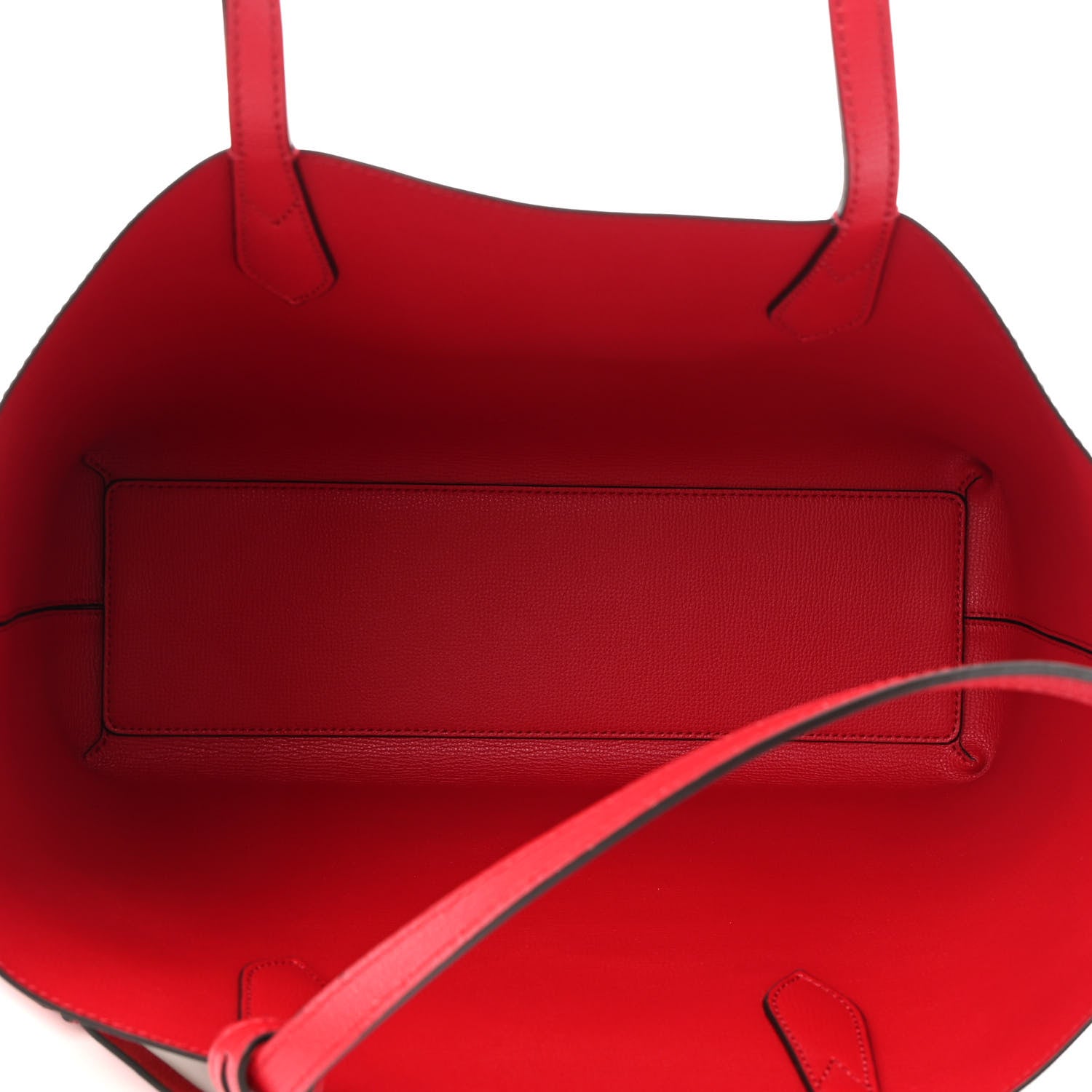 Burberry Grainy Calfskin Haymarket Check Small Reversible Tote Red 5 of 9
