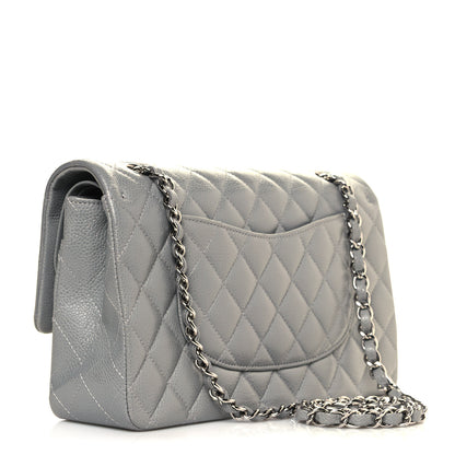 Chanel Caviar Quilted Medium Double Flap Grey 3 of 11