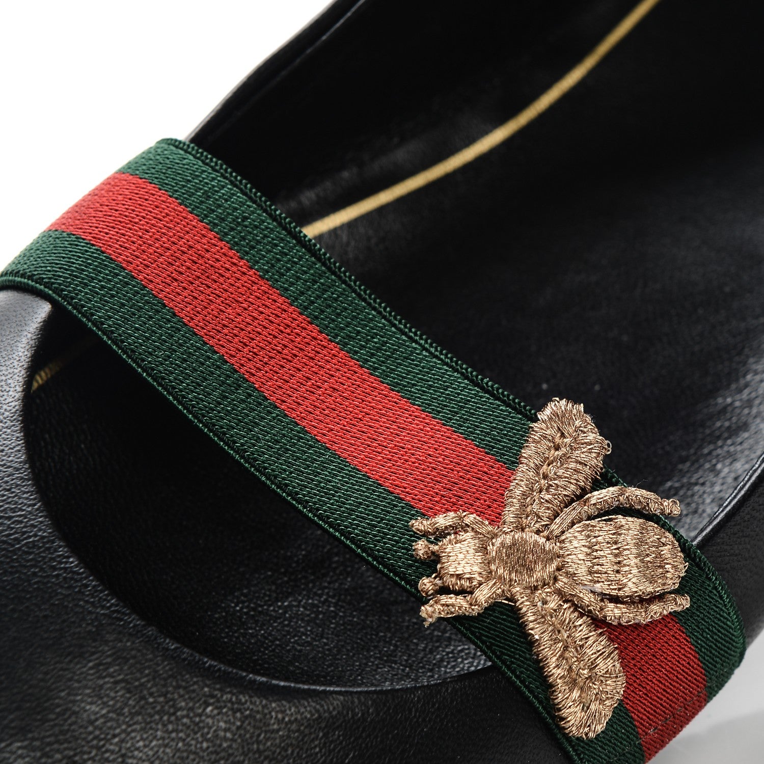 Gucci Calfskin Bayadere Ballerina Flat 38.5 Nero Black 9 of 9