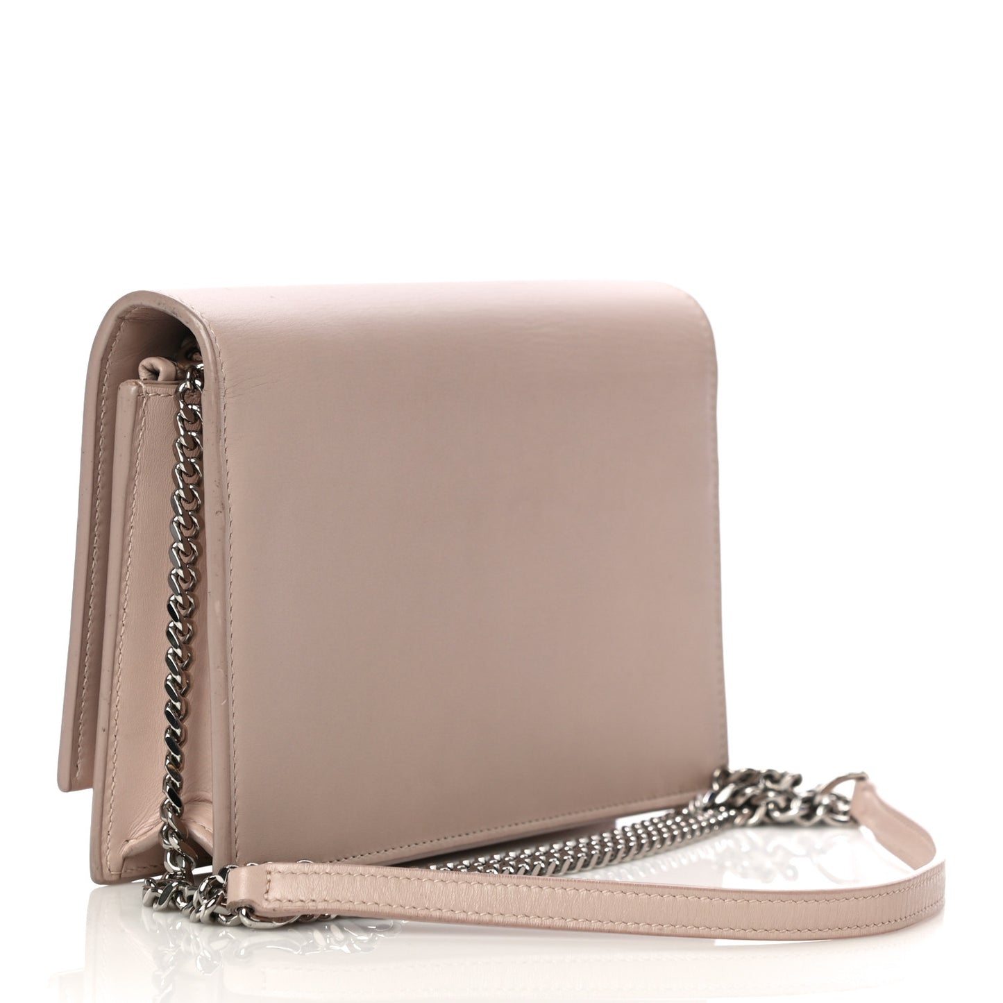 Smooth Calfskin Classic Monogram Kate Tassel Chain Wallet Nude Powder