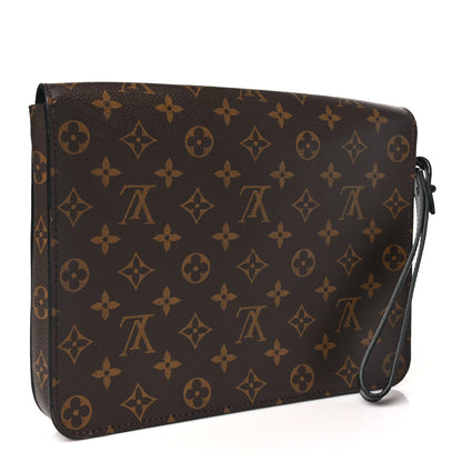 Louis Vuitton Monogram Macassar S Lock A4 Pouch 3 of 9