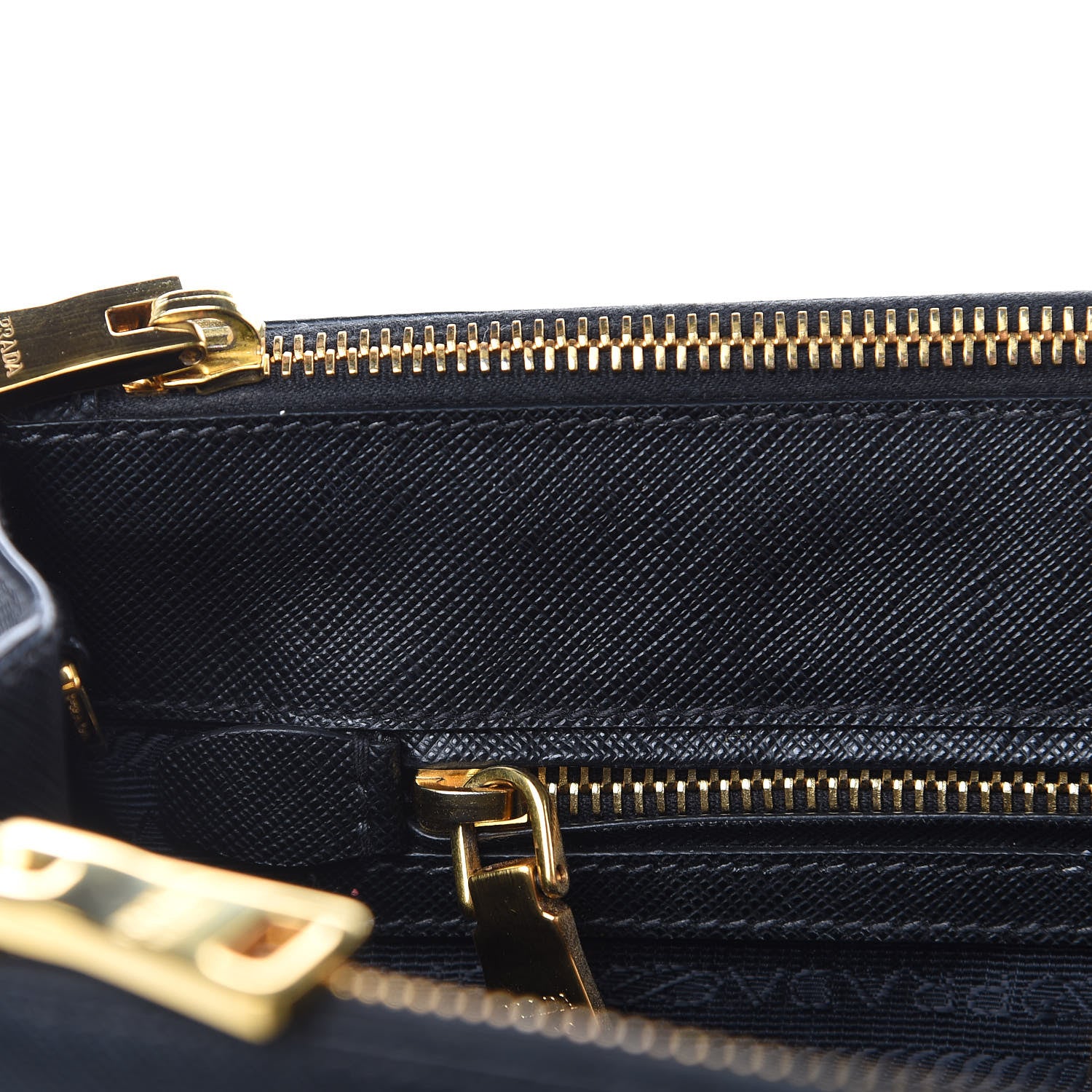 Prada Saffiano Small Galleria Double Zip Tote Black 11 of 17