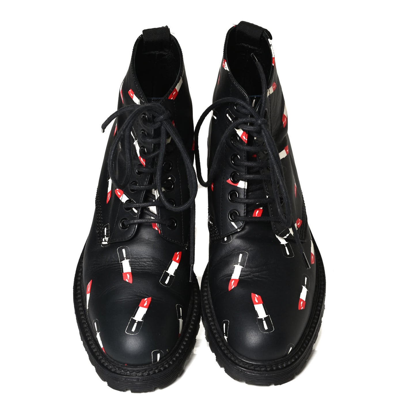 Smooth Calfskin Rangers Boots 37 Black Red