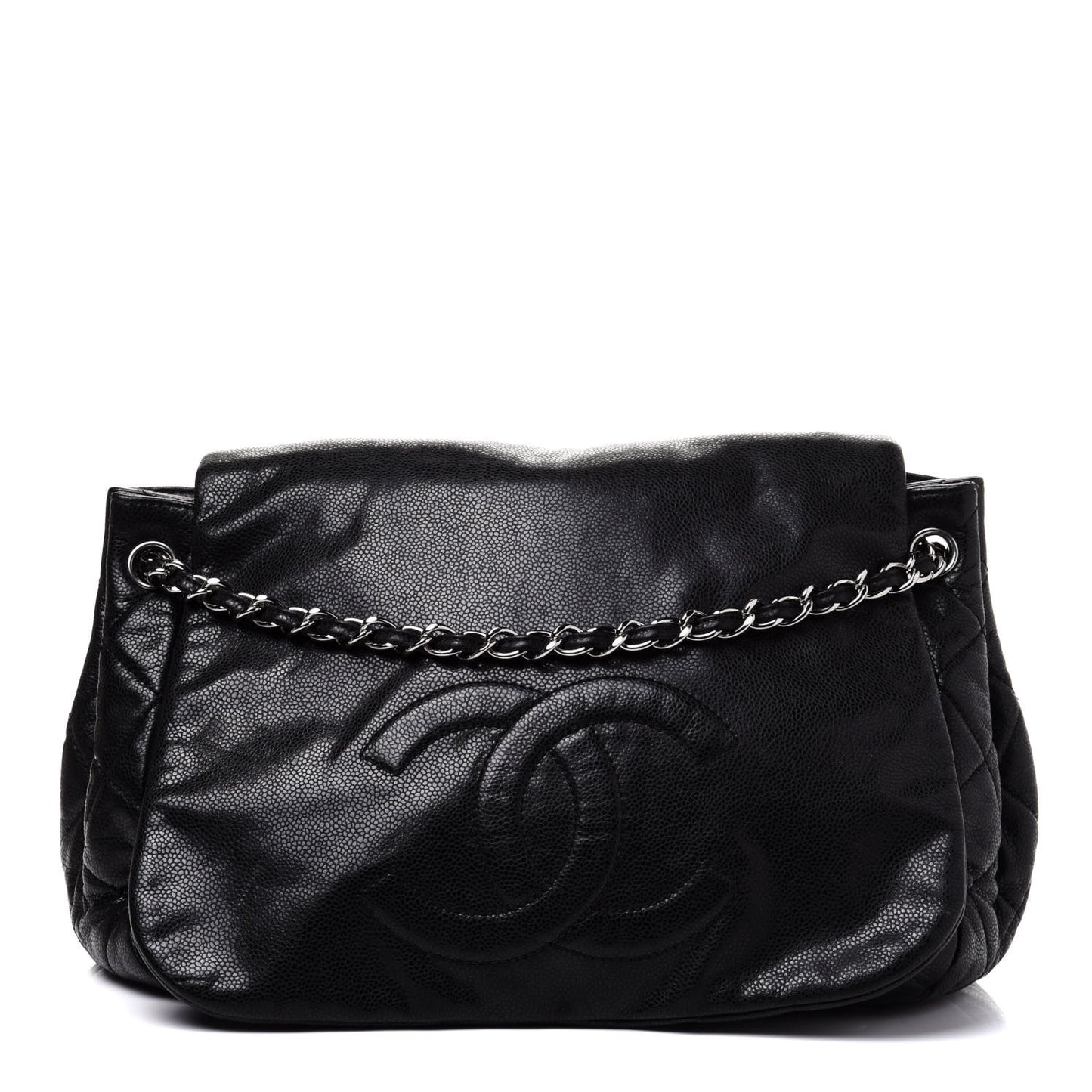 Caviar Timeless CC Accordion Flap Black
