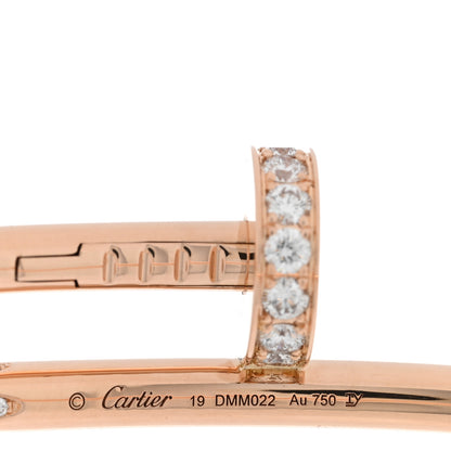 Cartier 18K Pink Gold Diamond Juste Un Clou Bracelet 19 3 of 5