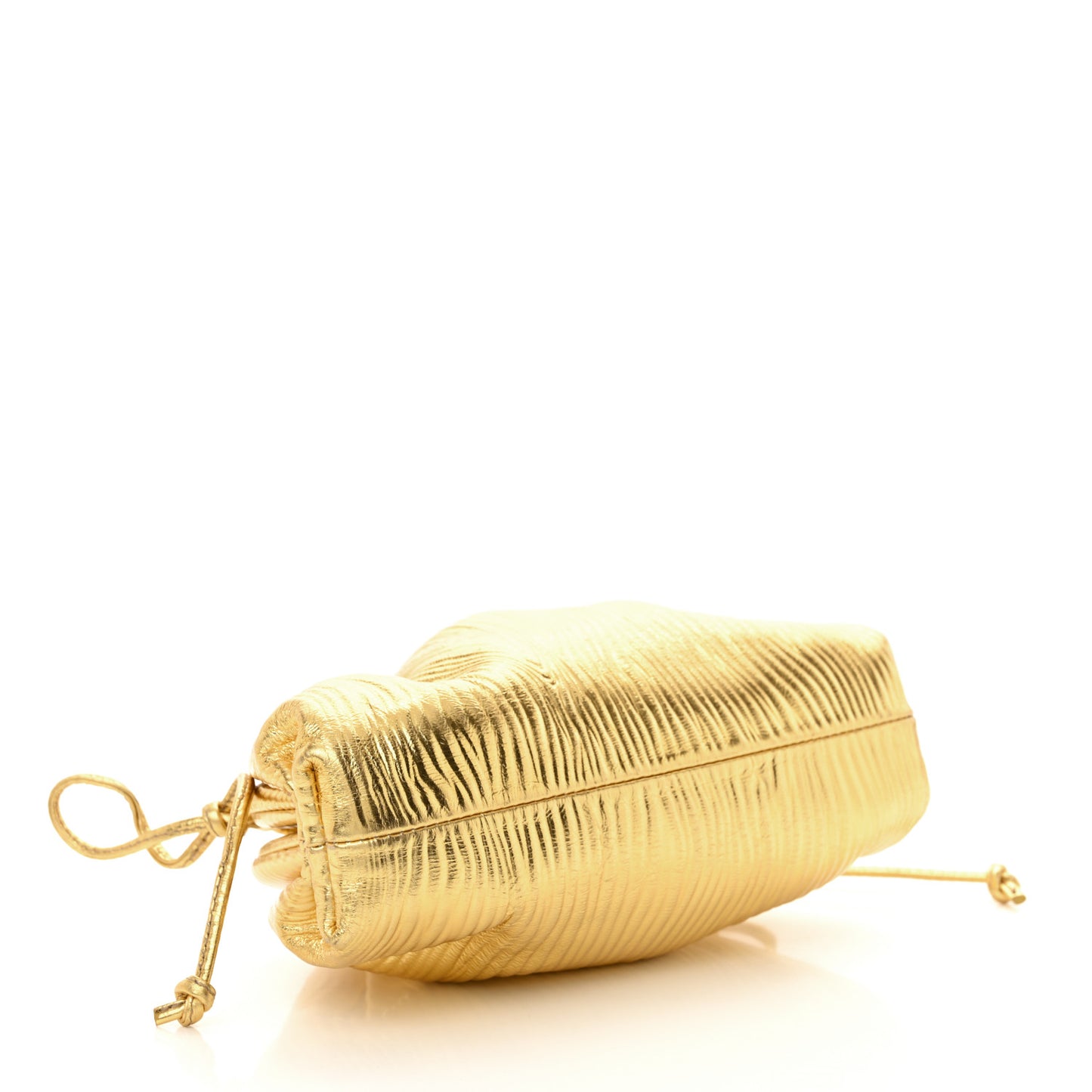 Metallic Bark Calfskin The Mini Pouch Gold