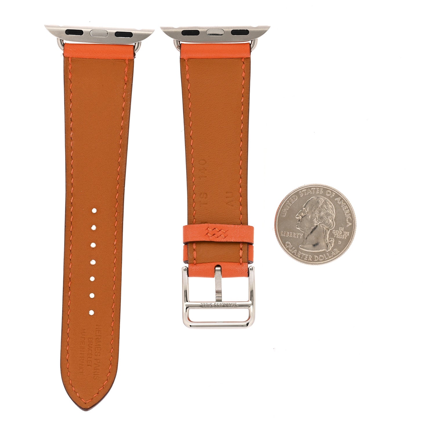 Hermes Swift 45mm Apple Watch Single Tour Band Orange 2 of 4