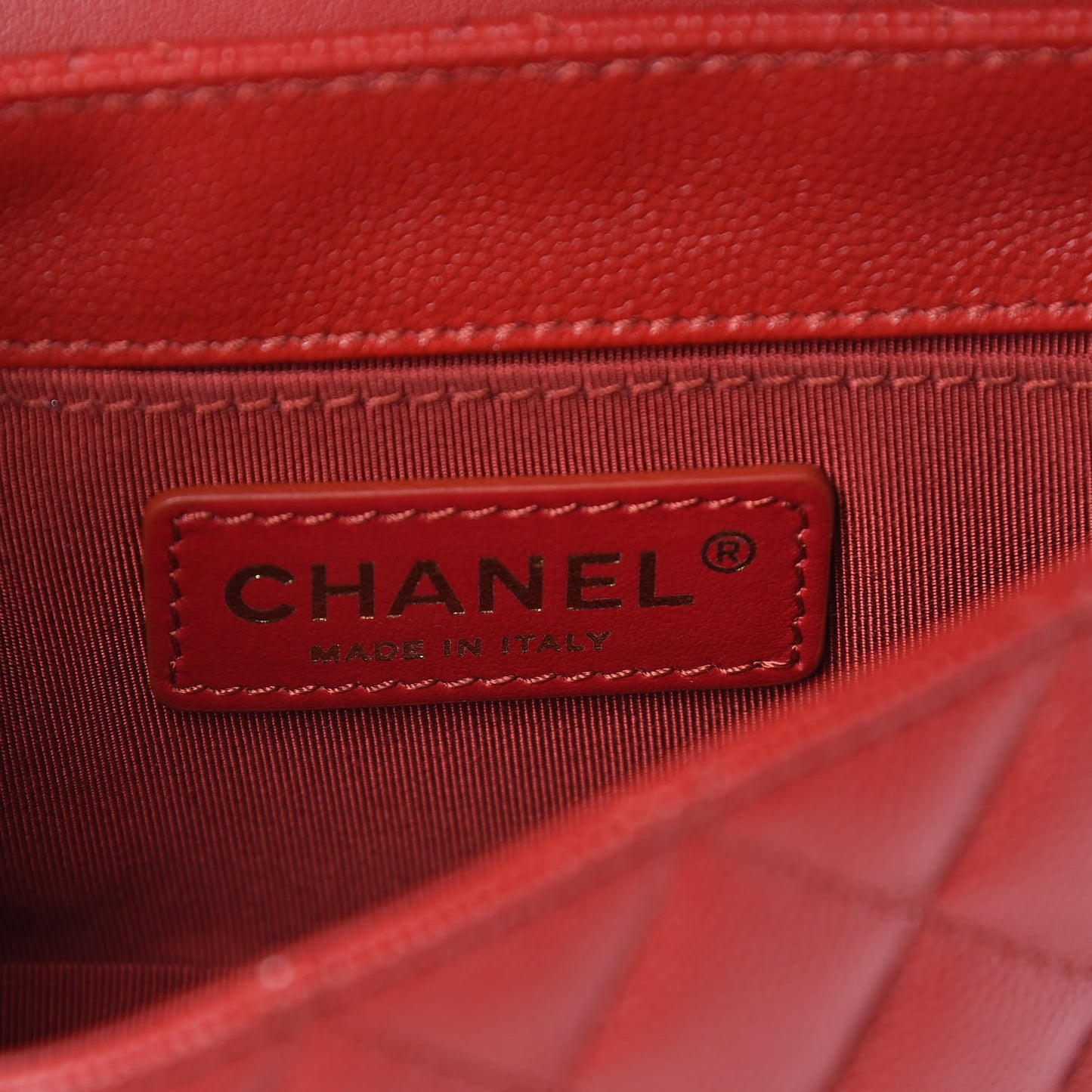 Caviar Quilted Flap Waist Bag Red