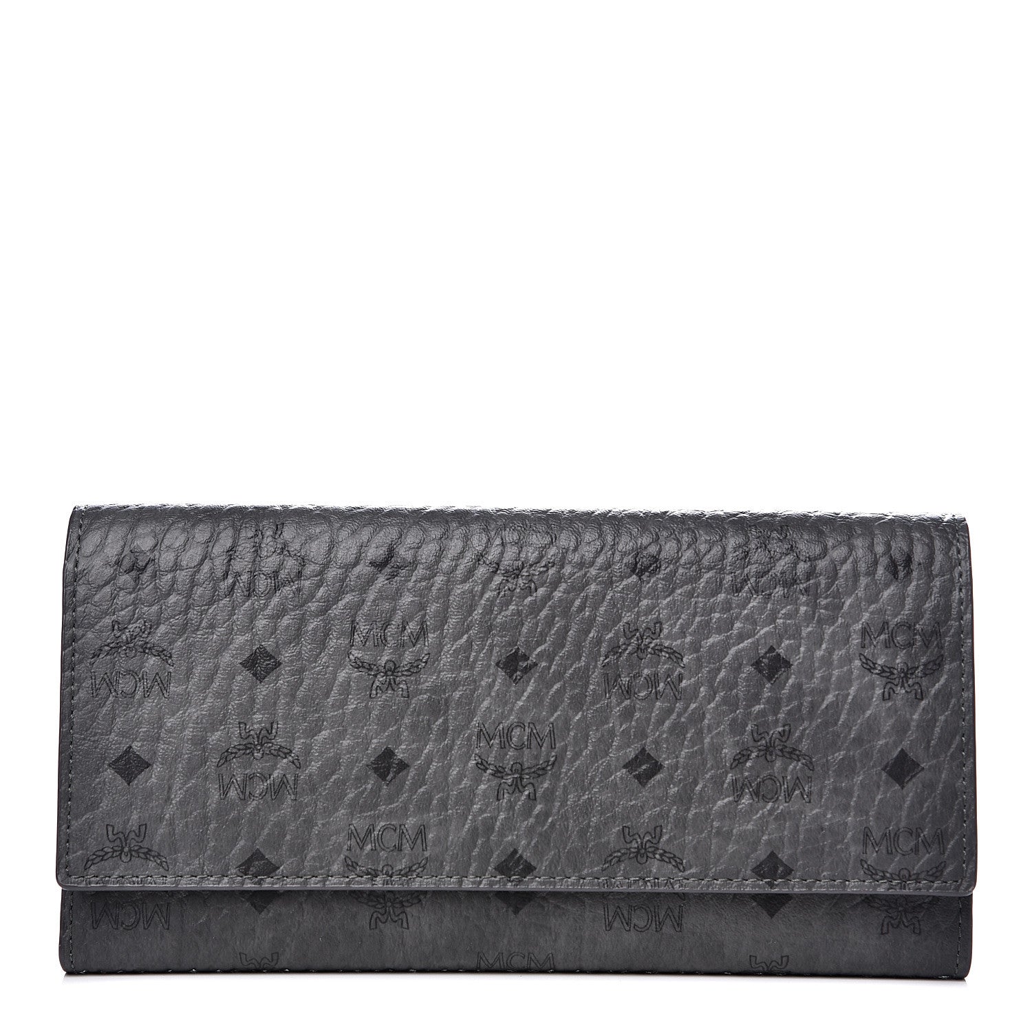 MCM Visetos Large Tri-Fold Flap Wallet Phantom Grey 1 of 6
