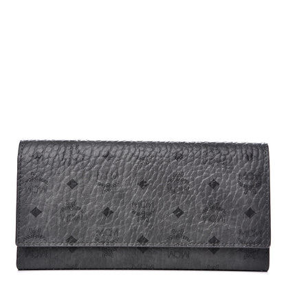 MCM Visetos Large Tri-Fold Flap Wallet Phantom Grey 1 of 6