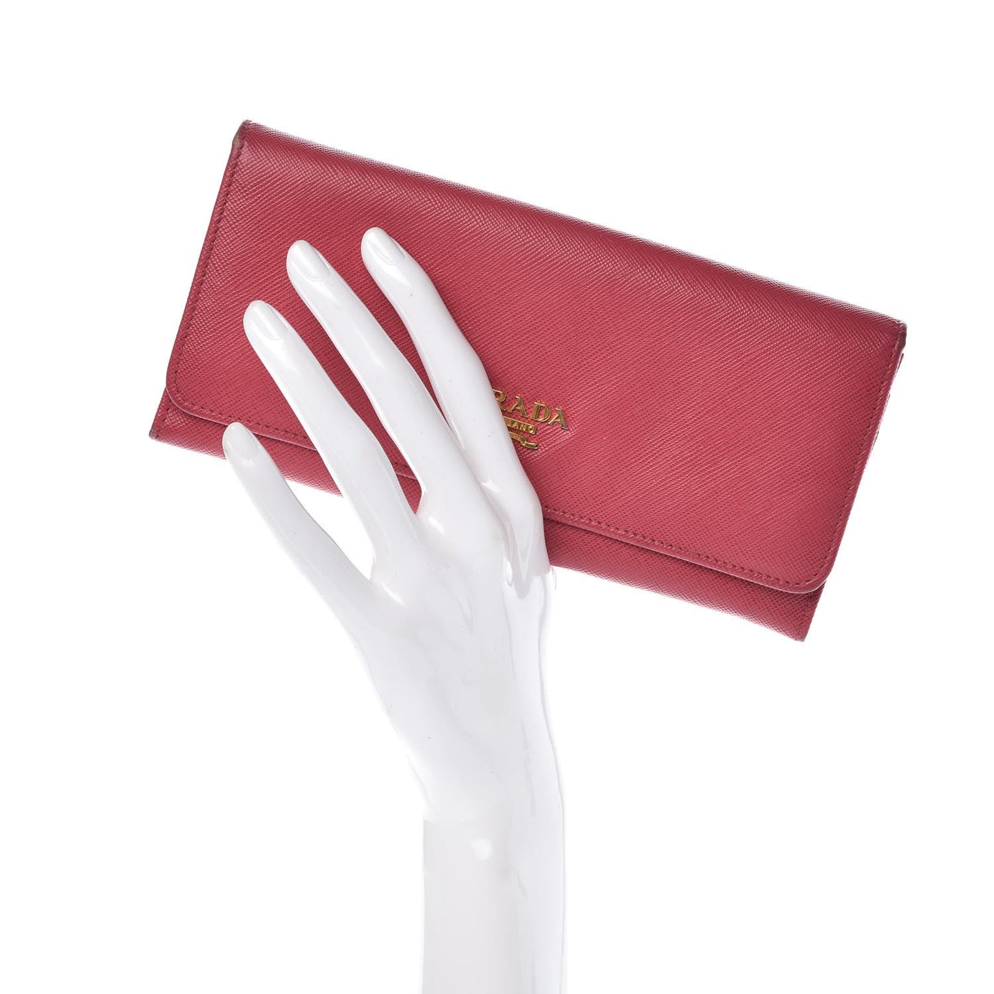 Saffiano Metal Continental Flap Wallet Peonia