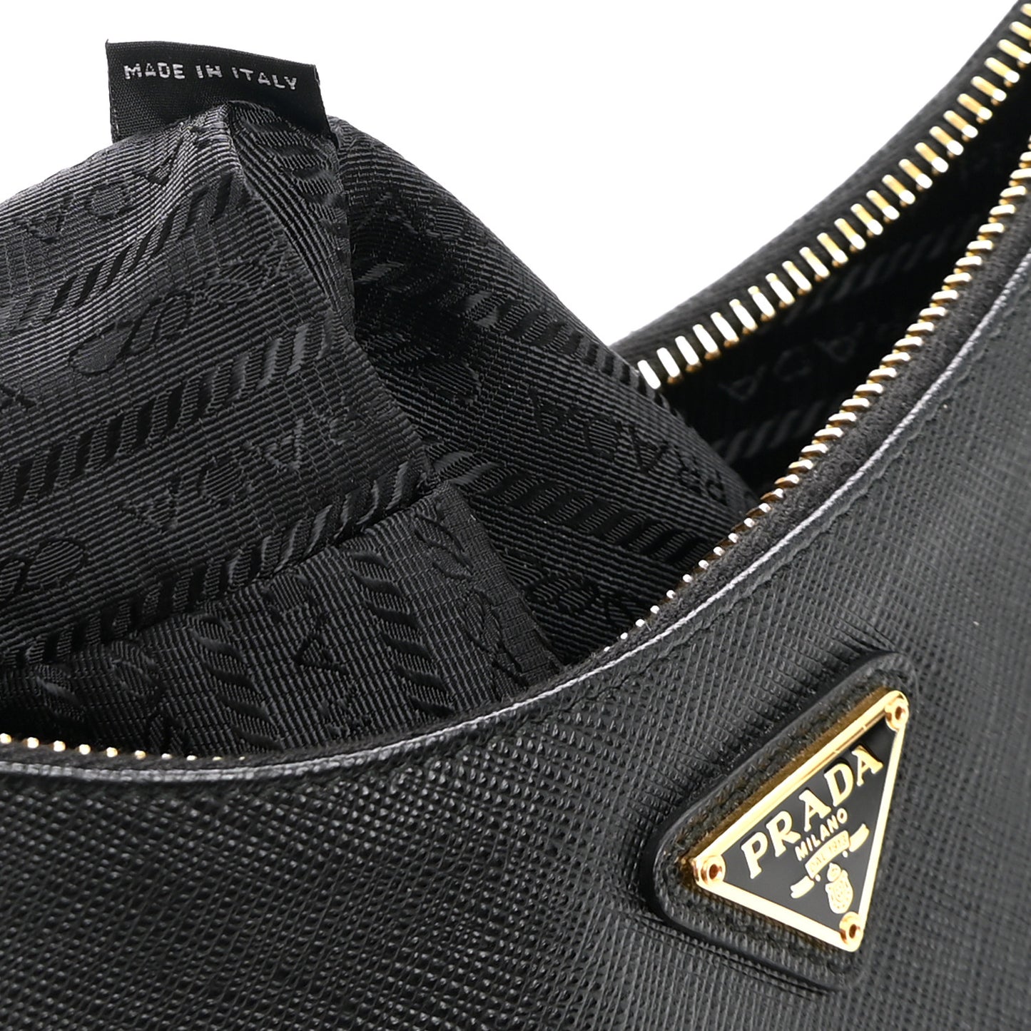 Saffiano Lux Re-Edition 2005 Shoulder Bag Black