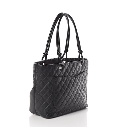 Chanel Calfskin Quilted Large Cambon Tote Black 4 of 10