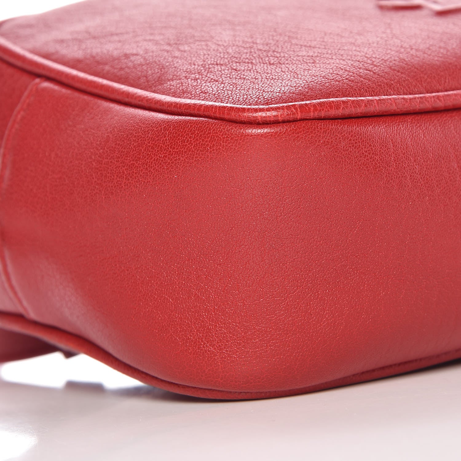 Saint Laurent Lambskin Monogram Lou Belt Bag Red 9 of 10