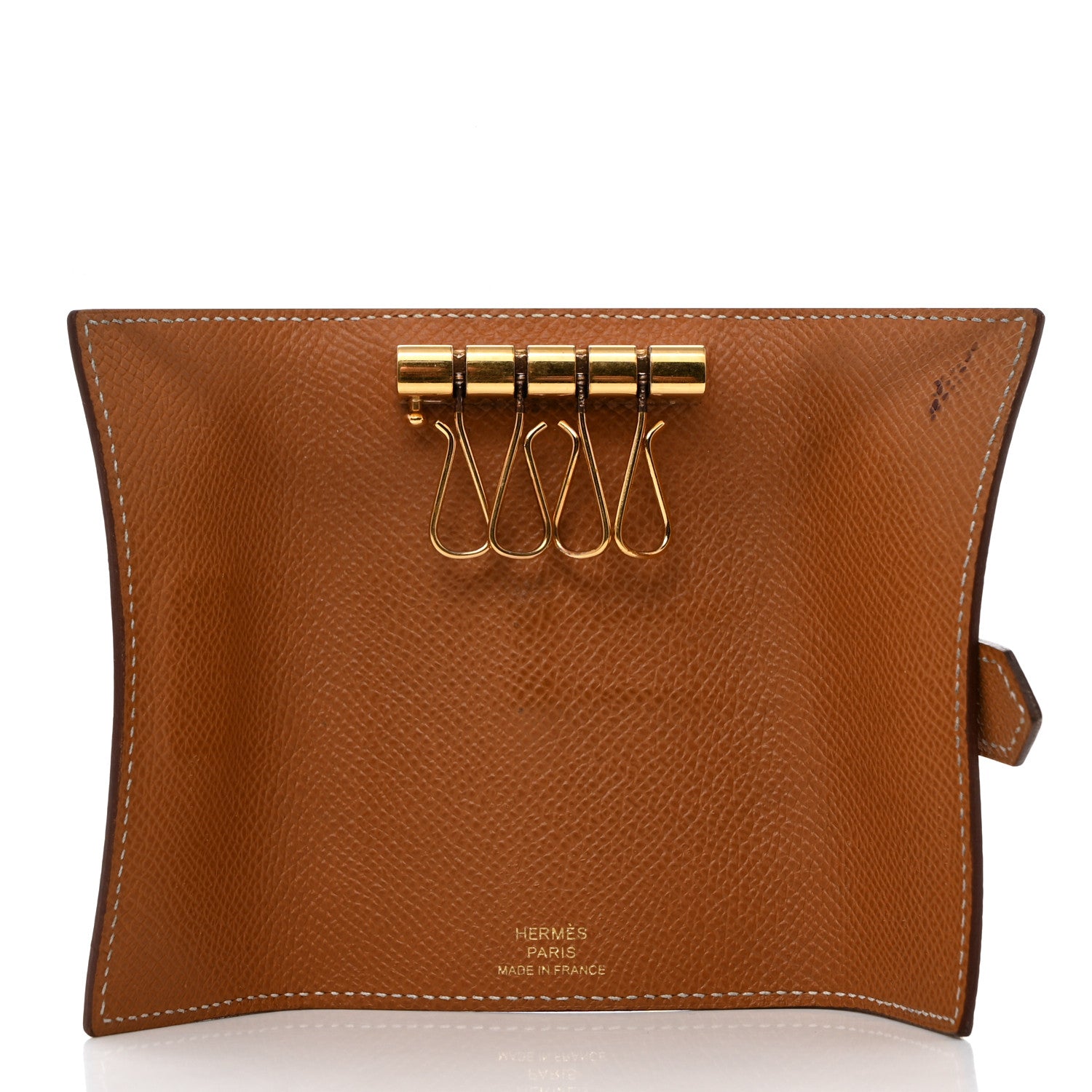 Hermes Epsom Bearn Multicles 4 Key Holder Gold 5 of 8