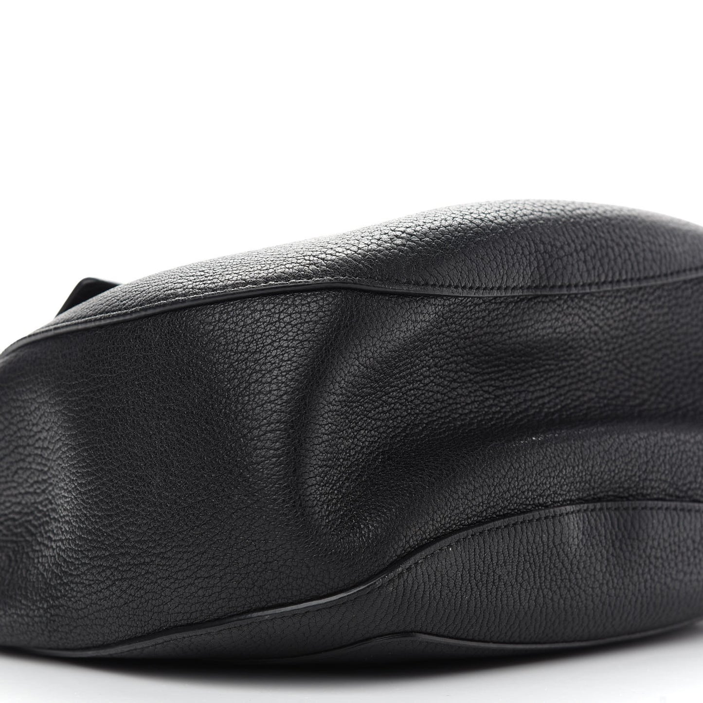 Grained Lambskin Medium Drew Shoulder Bag Black