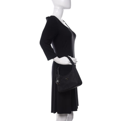 Prada Tessuto Nylon Mini Re-Edition 2000 Bag Black 2 of 10