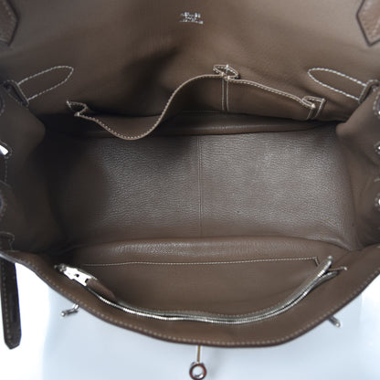 Hermes Taurillon Clemence Jypsiere 34 Etoupe 5 of 14