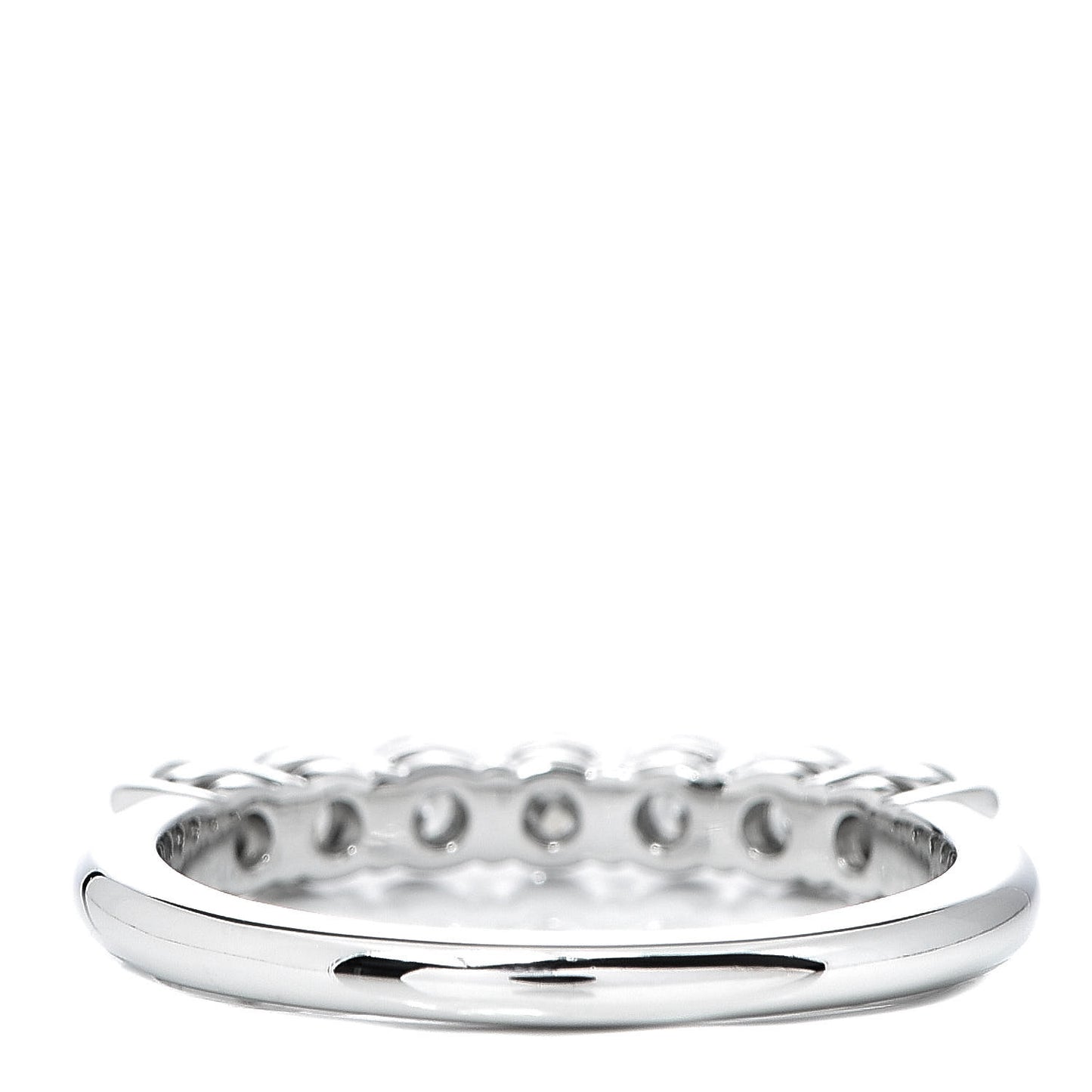 Platinum Diamond .57ct 3mm Half Circle Embrace Band Ring 52 6