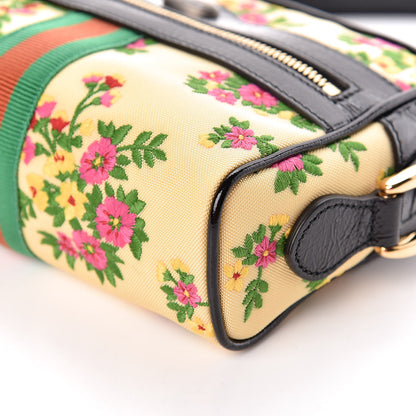 Gucci Canvas Patent Web Floral Embroidered Mini Ophidia Shoulder Bag 10 of 10