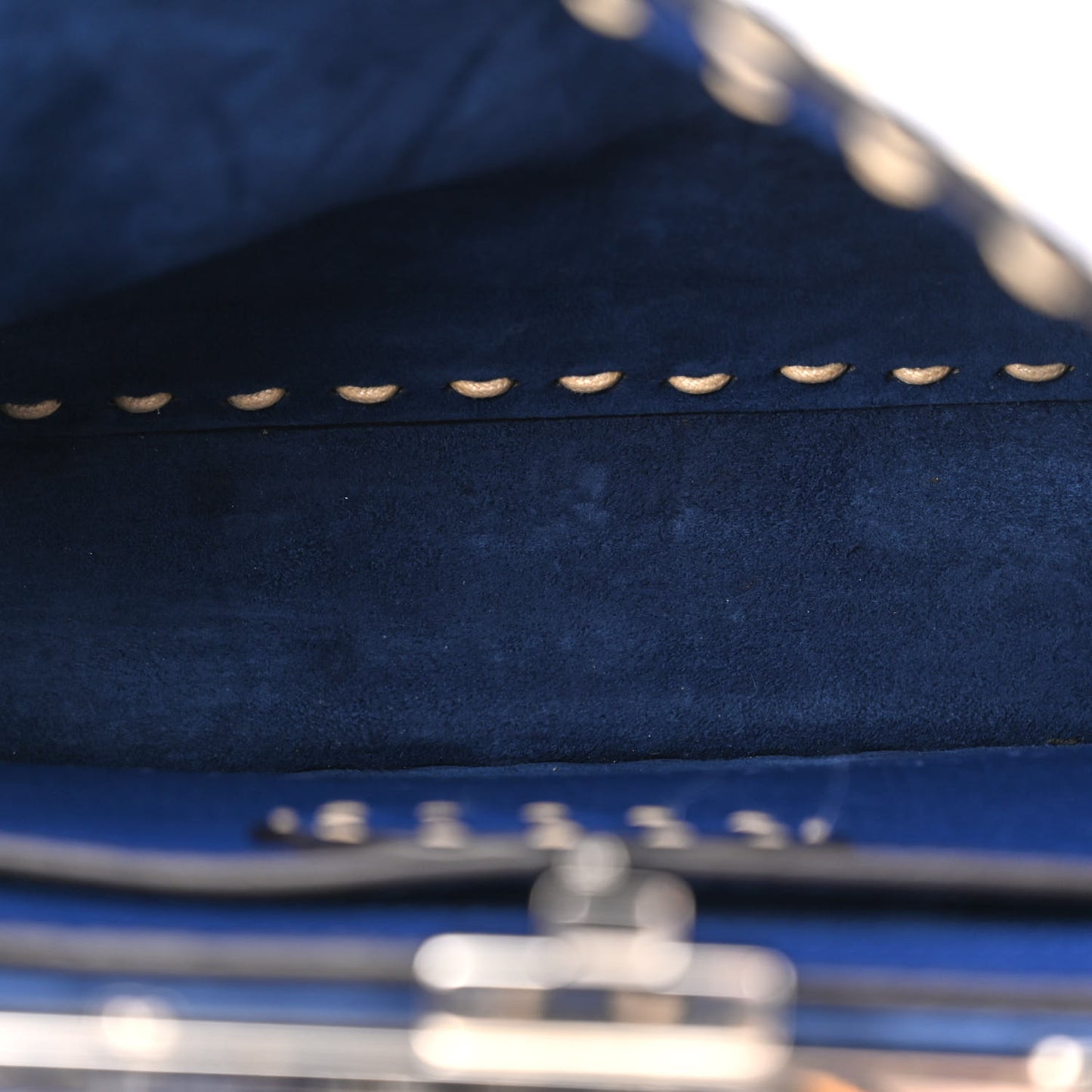 Cuoio Romano Selleria Chamois Small Peekaboo I SEE U Satchel Blue
