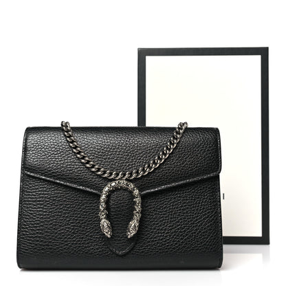 Gucci Calfskin Mini Dionysus Chain Wallet Black 9 of 9