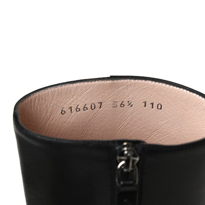 Gucci Malaga Kid Chrome Ankle Boots 36.5 Black 9 of 13