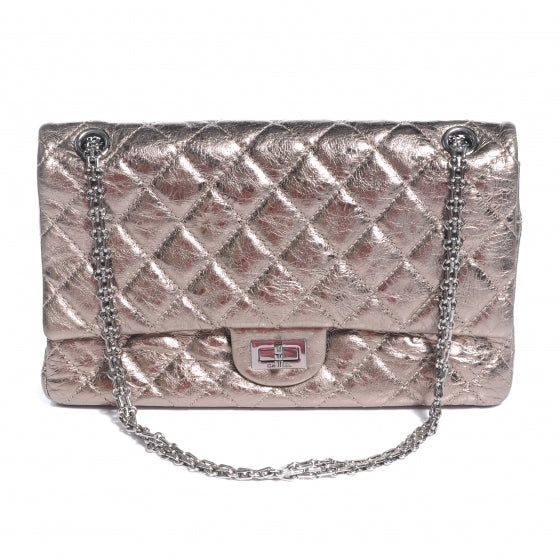 Aged Calfskin 2.55 Reissue 226 Flap Metallic Silver
