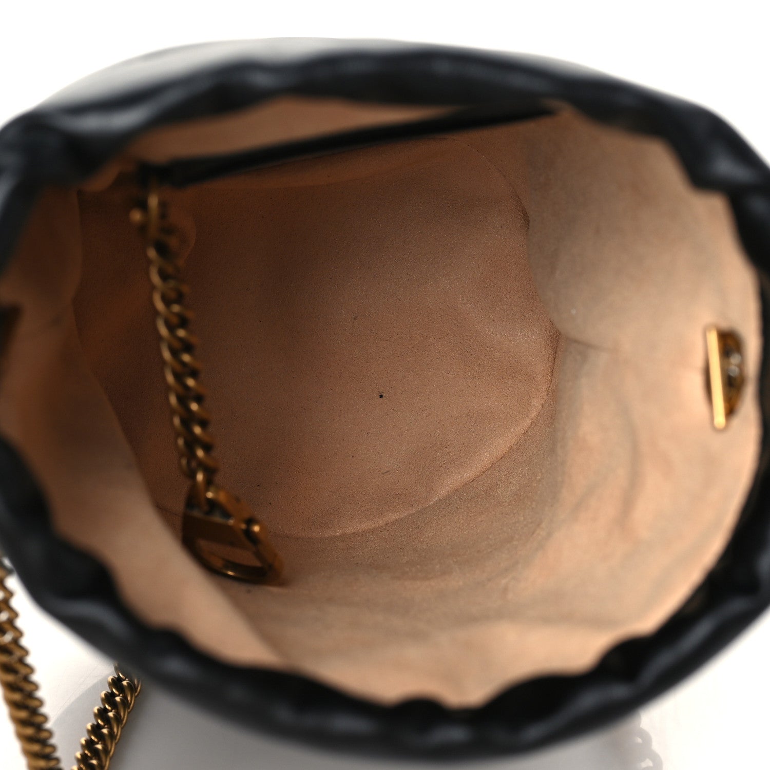 Gucci Calfskin Matelasse Mini GG Marmont 2.0 Bucket Bag Black 5 of 10