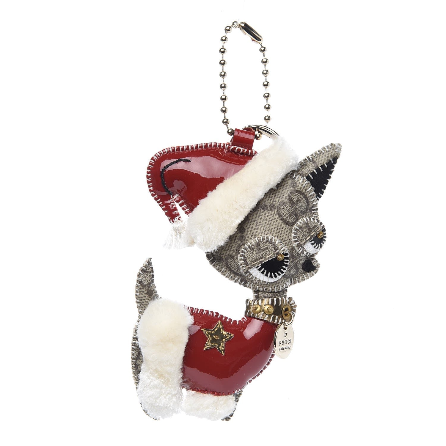 Gucci Monogram Brando Guccioli Holiday Chihuahua Key Charm 1 of 3